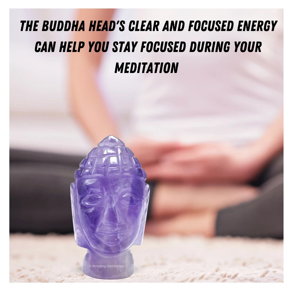 Amethyst Buddha Head