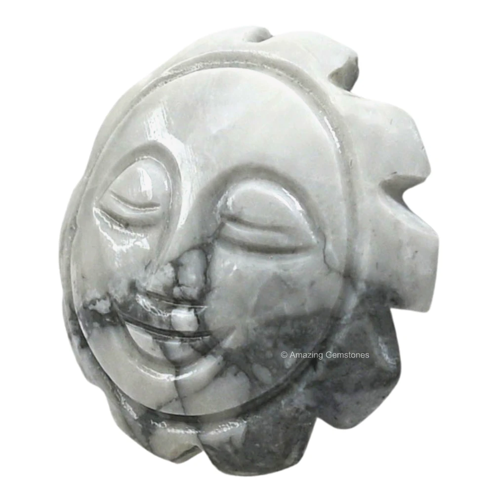 Howlite Crystal Sun Face