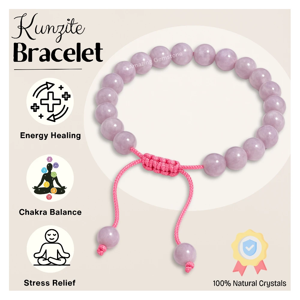 Kunzite Bracelet (Adjustable)