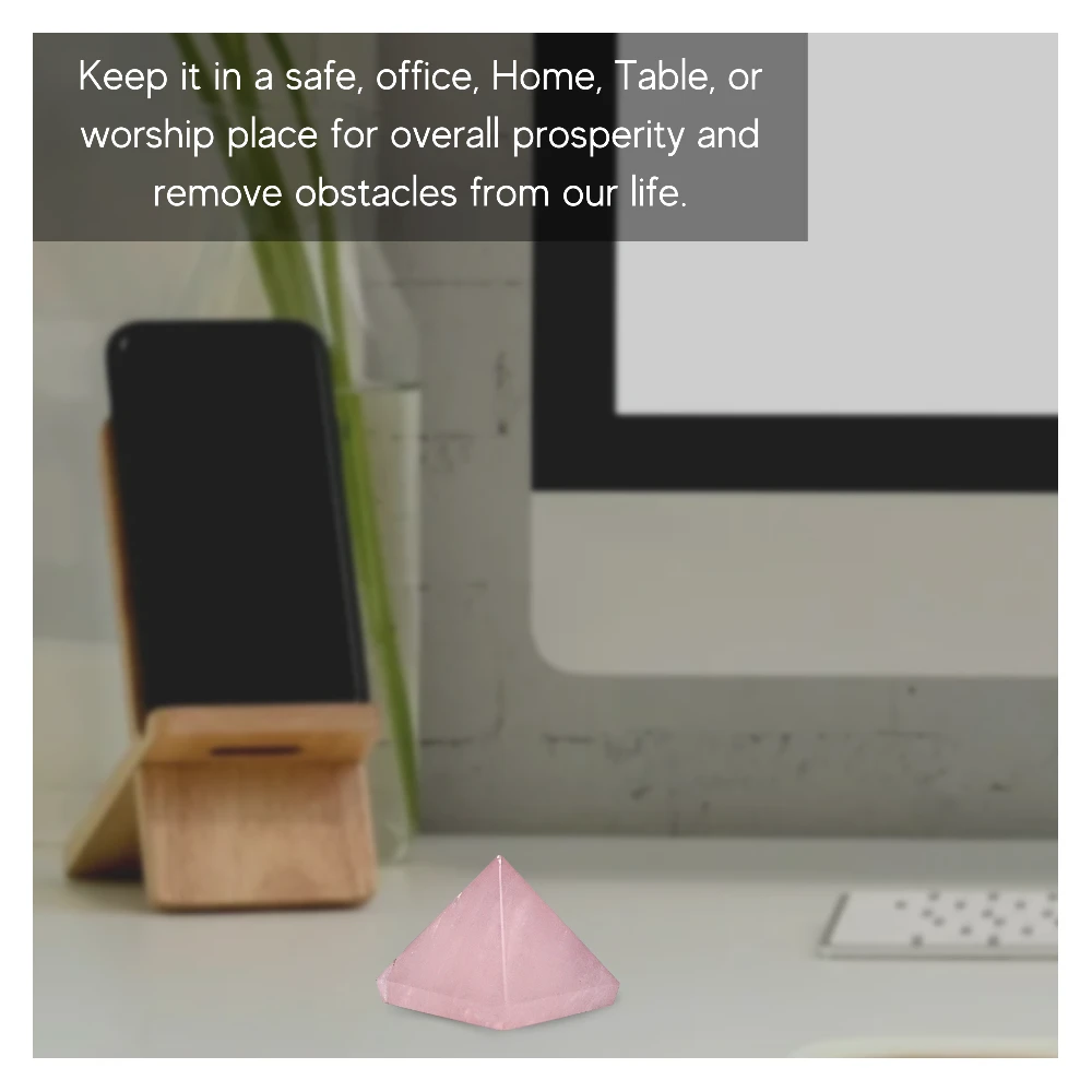 Rose Quartz Pyramid (1 Inch)