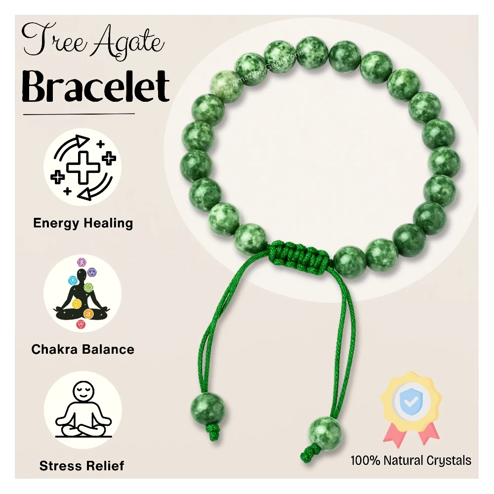 Tree Agate Bracelet (Adjustable)