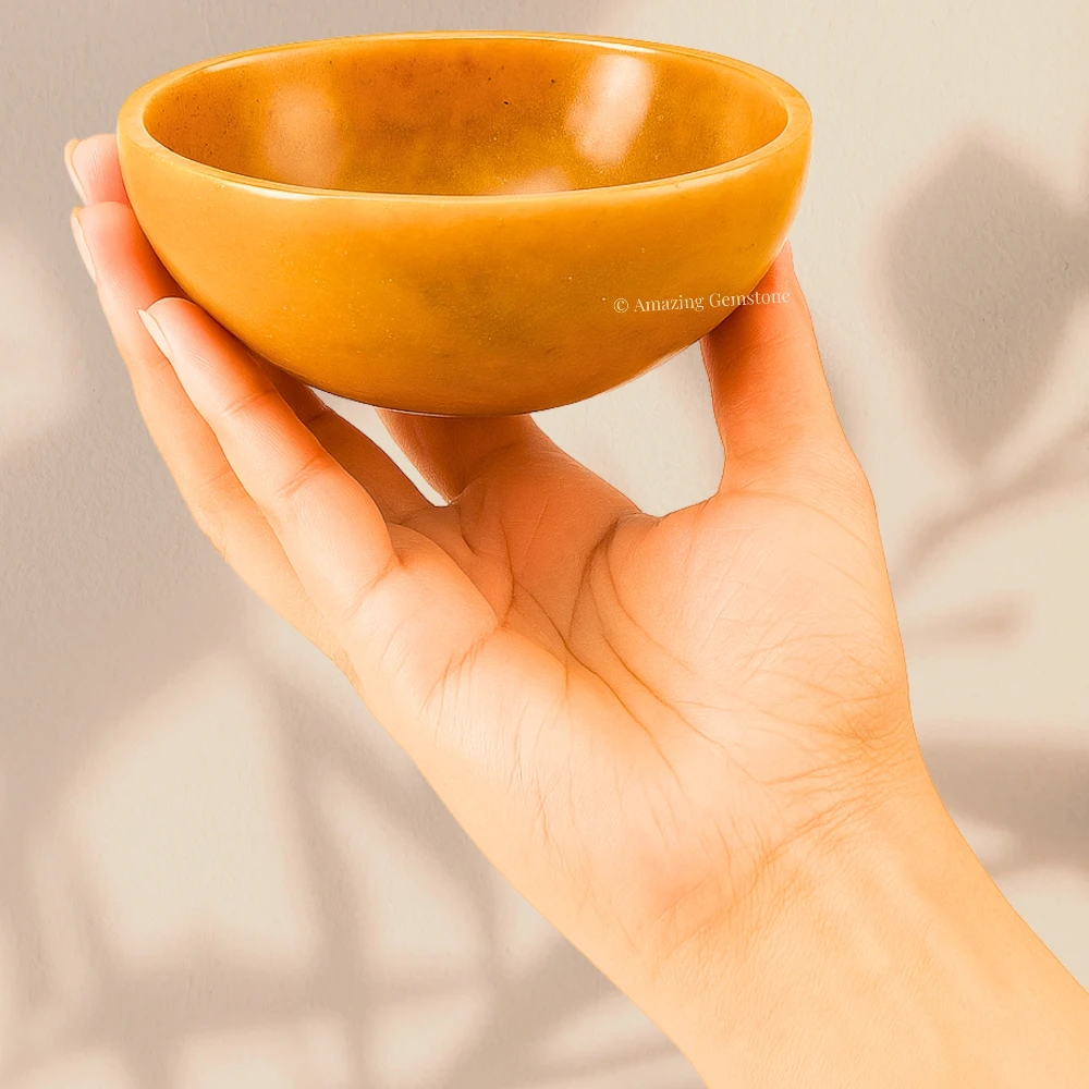 Yellow Jasper Crystal Bowl - 3 Inch