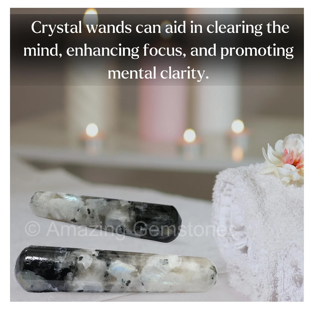Rainbow Moonstone Wand
