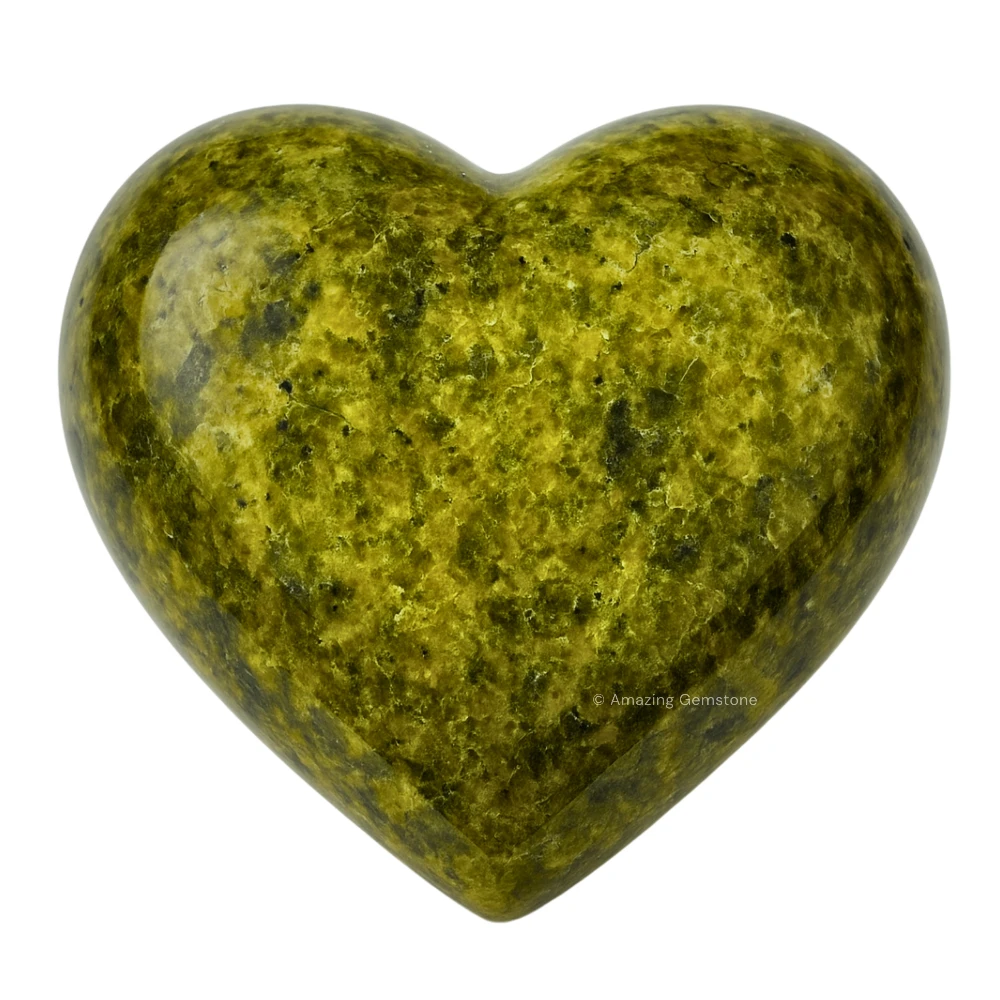 Green Tourmaline In Matrix Heart