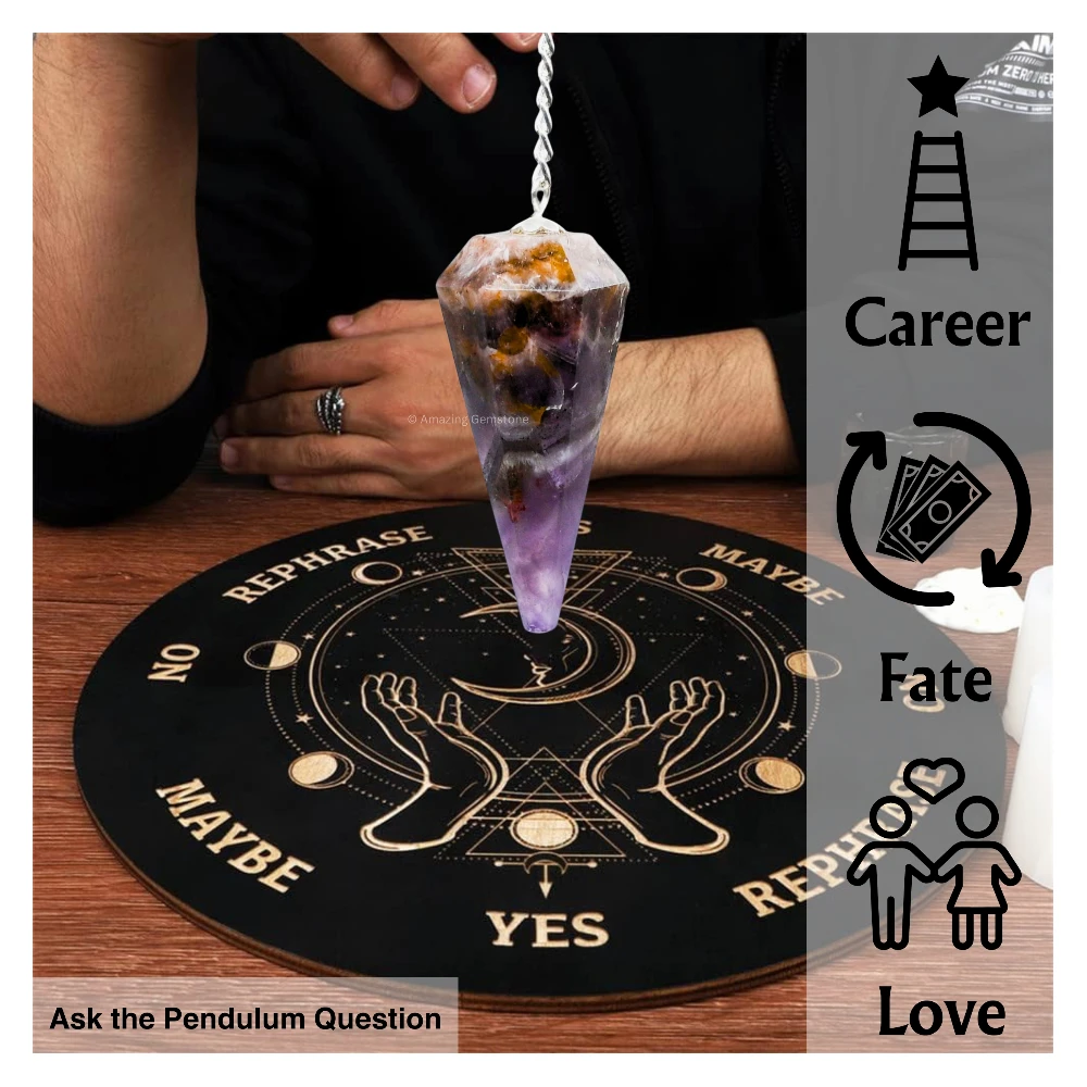 Chevron Amethyst Pendulum
