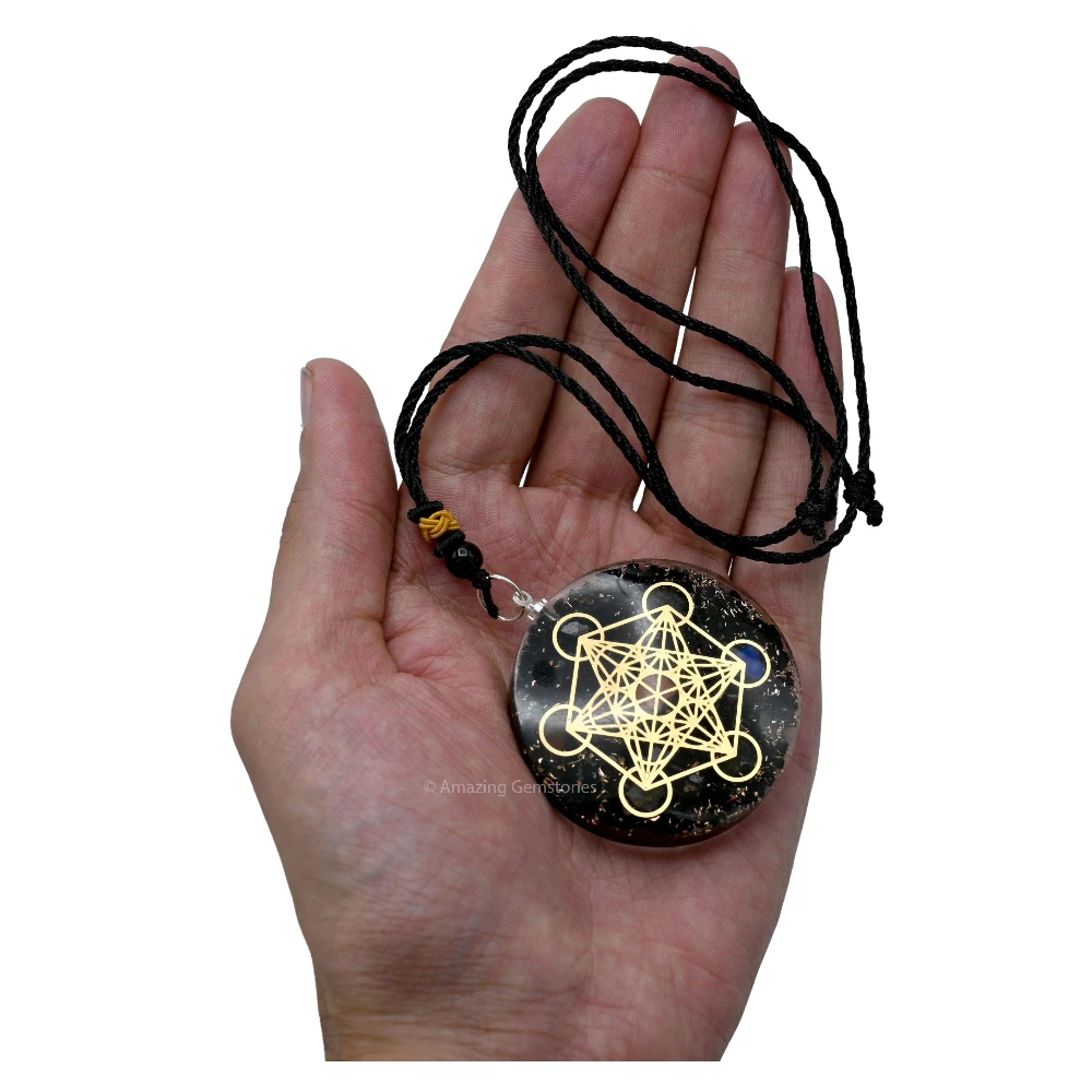 Black Tourmaline Orgone Necklace - Metatron