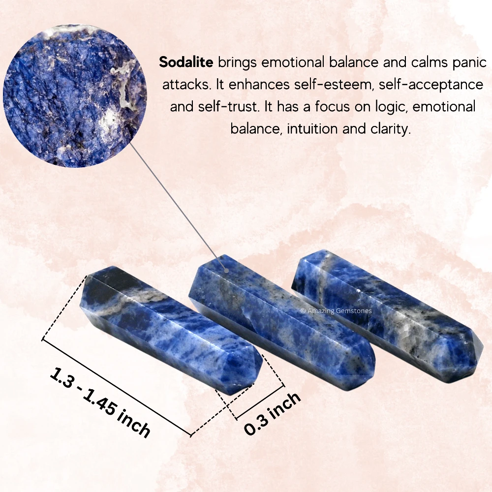 Sodalite Pencil Points (Set of 50)