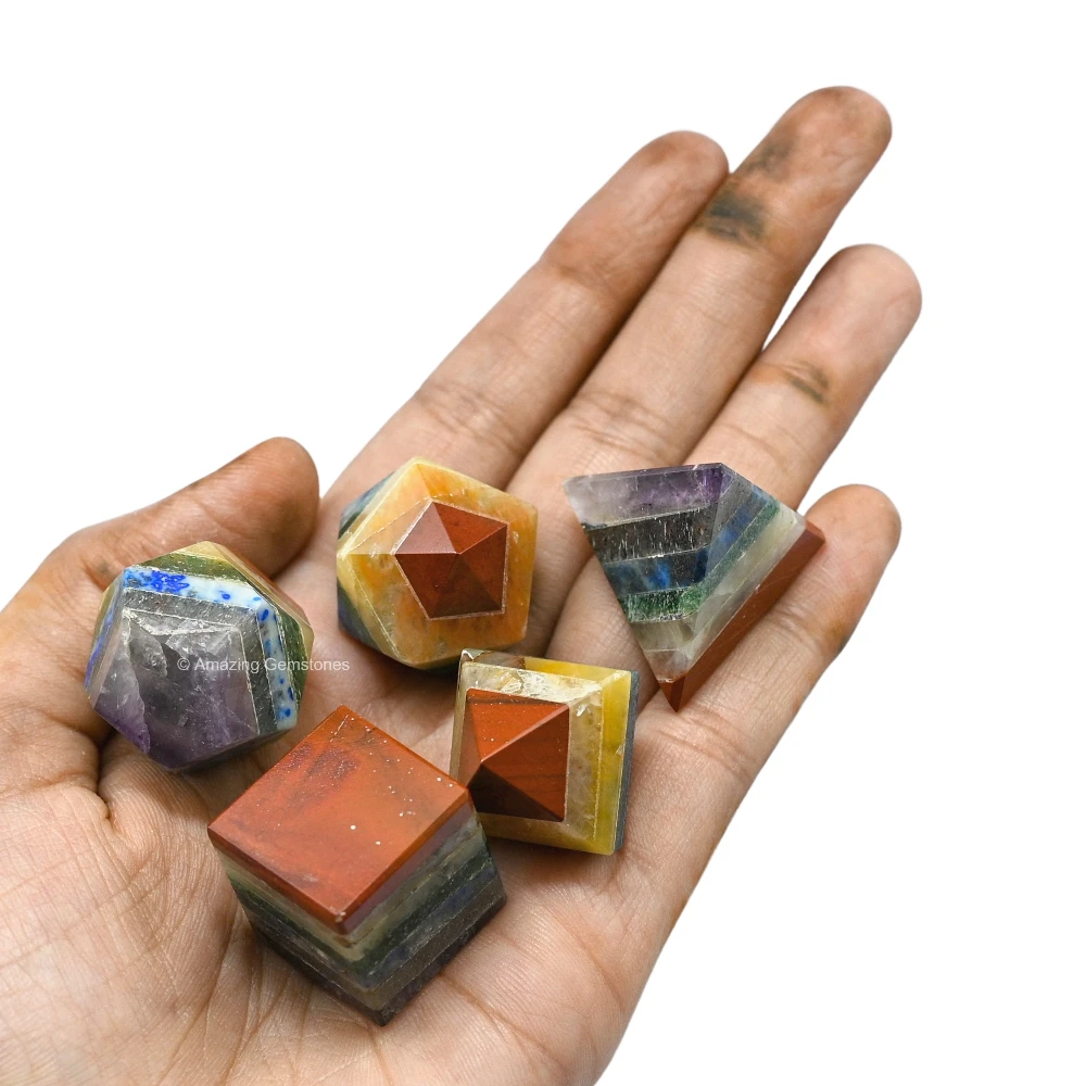 Chakra Platonic Solid - 5 Pcs
