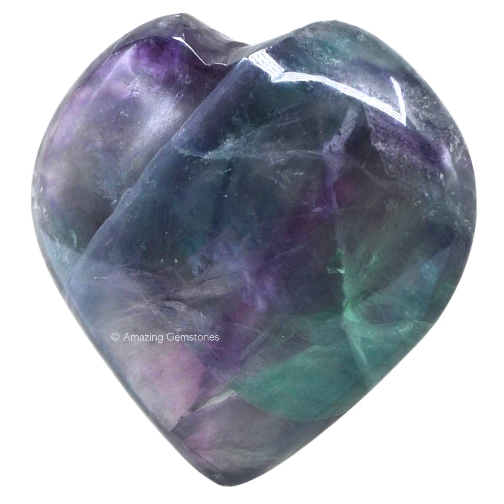 Purple Fluorite Heart
