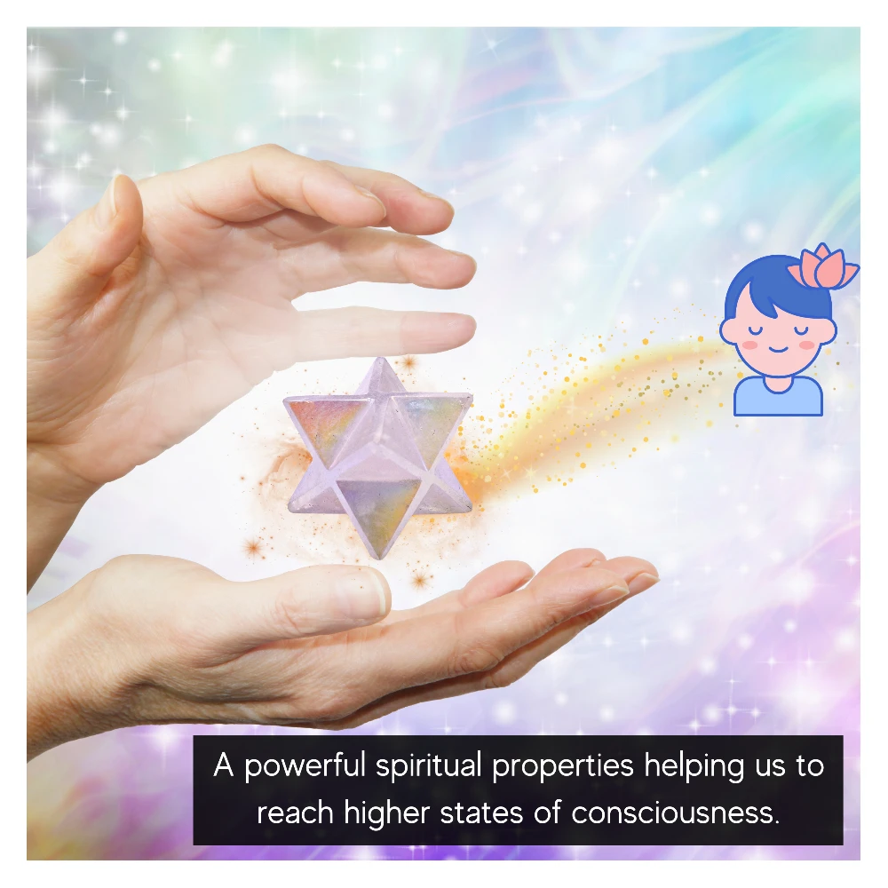 Angel Aura Rose Quartz Merkaba (15-20 mm)