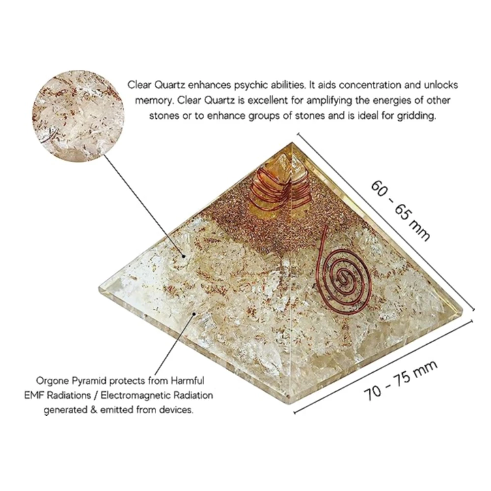 Clear Quartz Orgone Pyramid