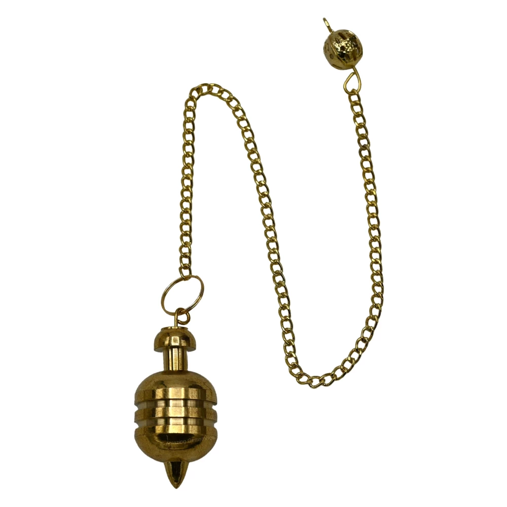 Copper Metal Pendulum - Gold Dome with Plate (MP13)