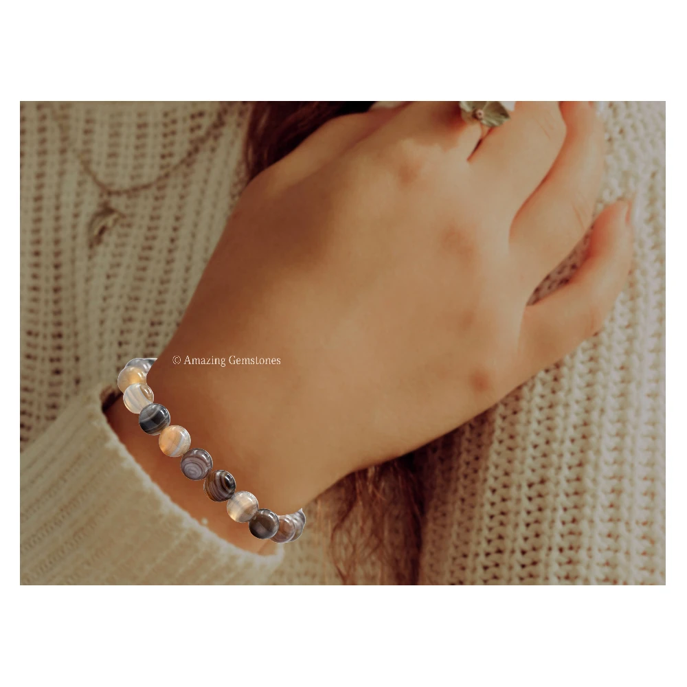 Botswana Agate Bracelet (Strechable)