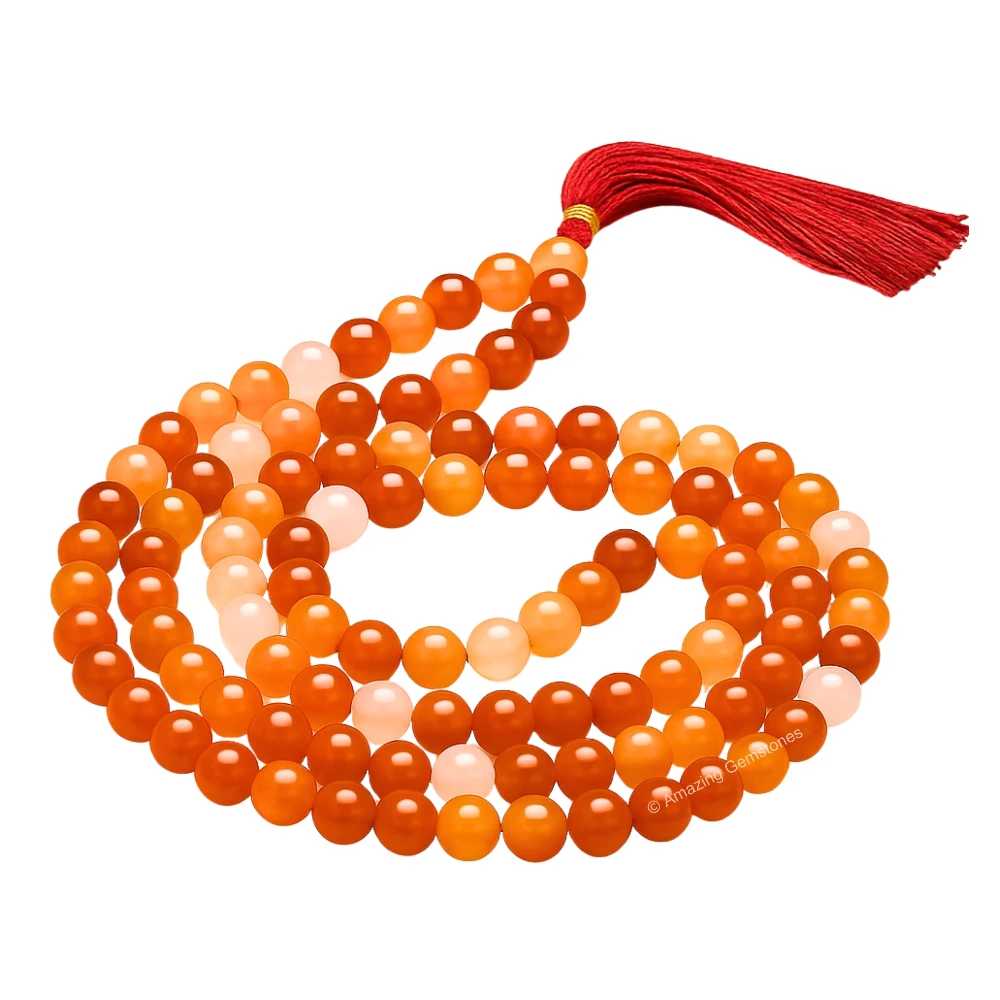 Carnelian Mala (Without Knot)