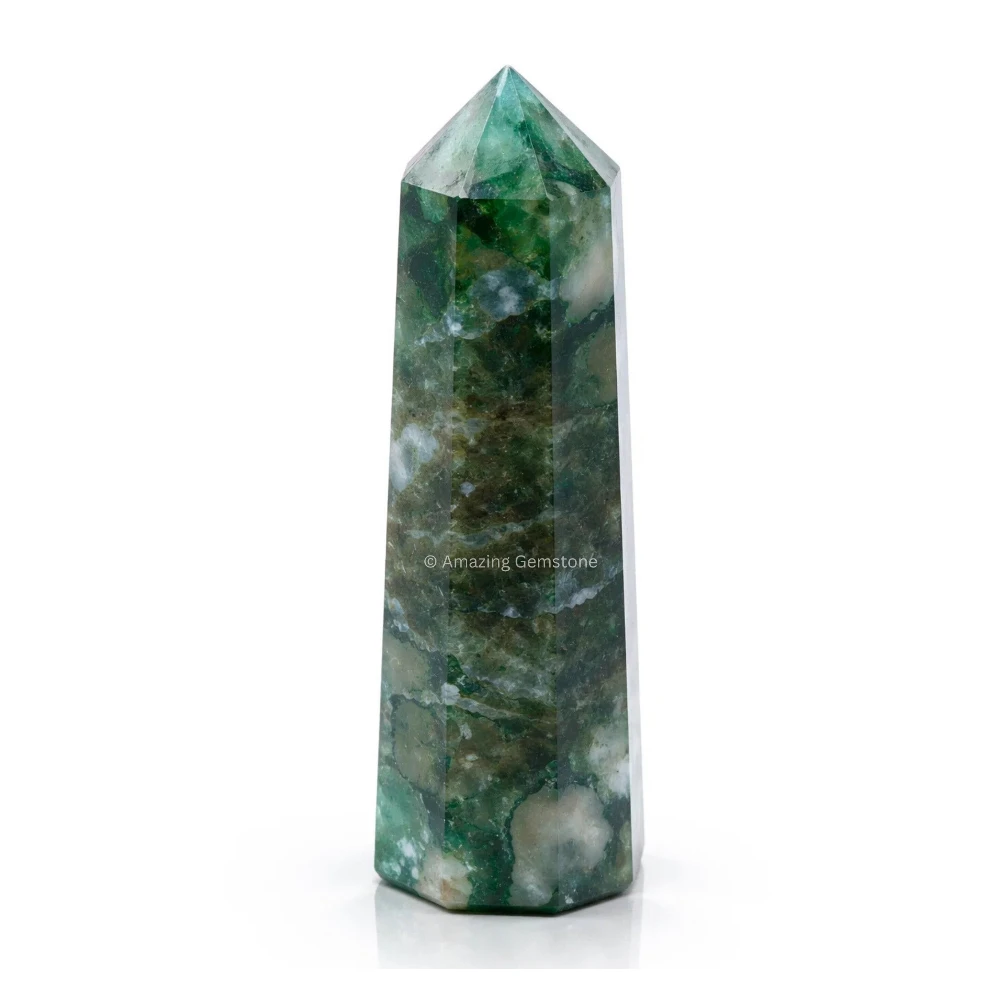 Moss Agate Tower (3" to 4" inch)