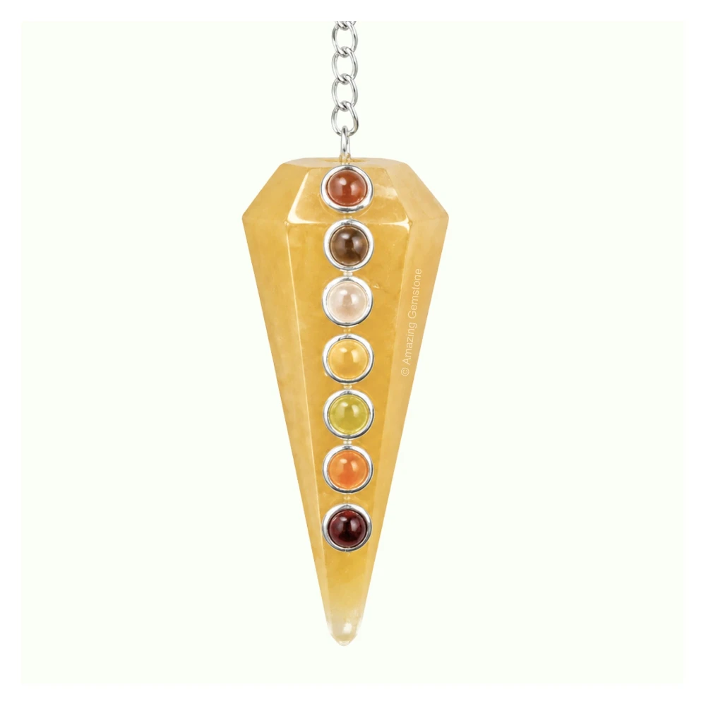 Yellow Aventurine Chakra Crystal Pendulum