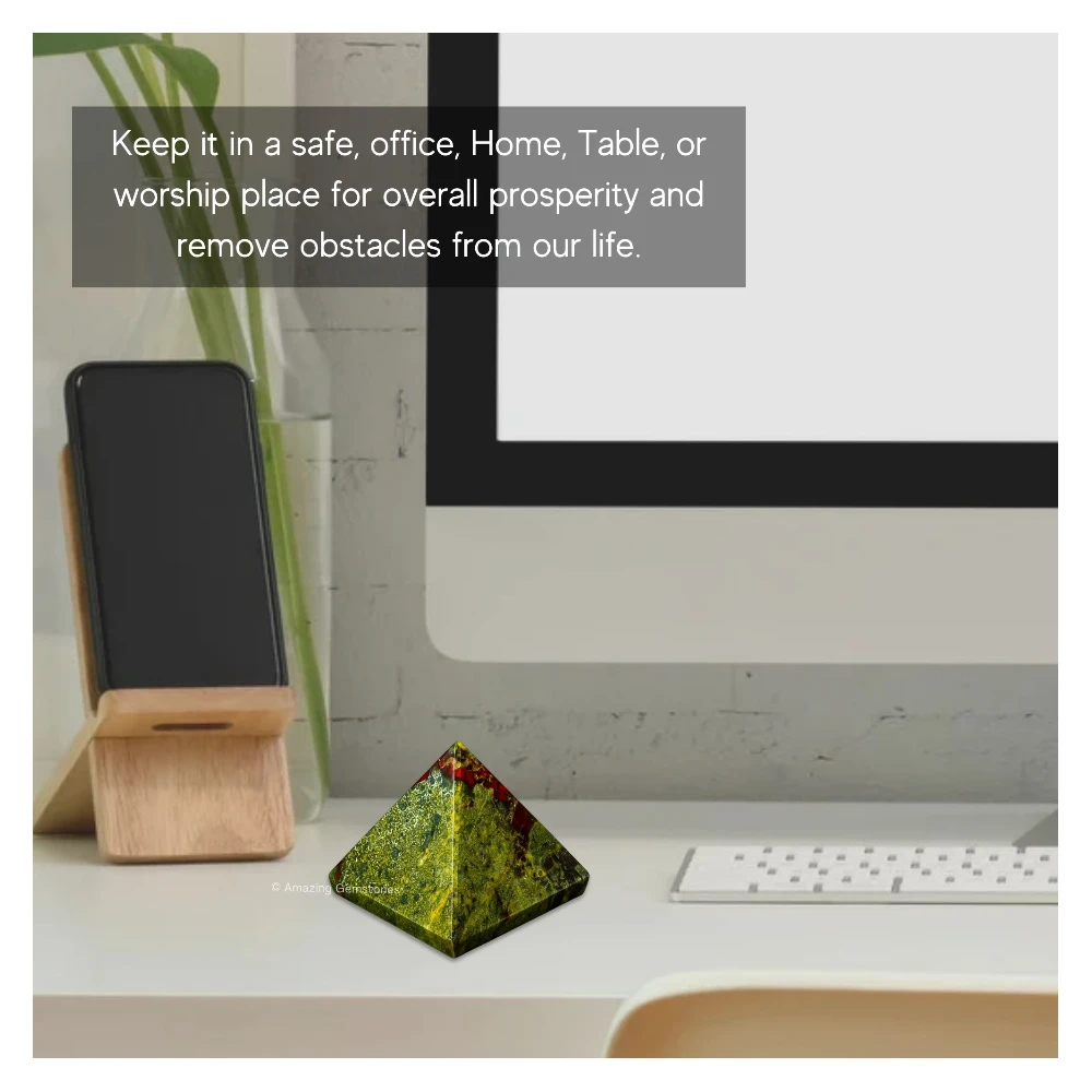 Dragon Bloodstone Pyramid (1.5 Inch)