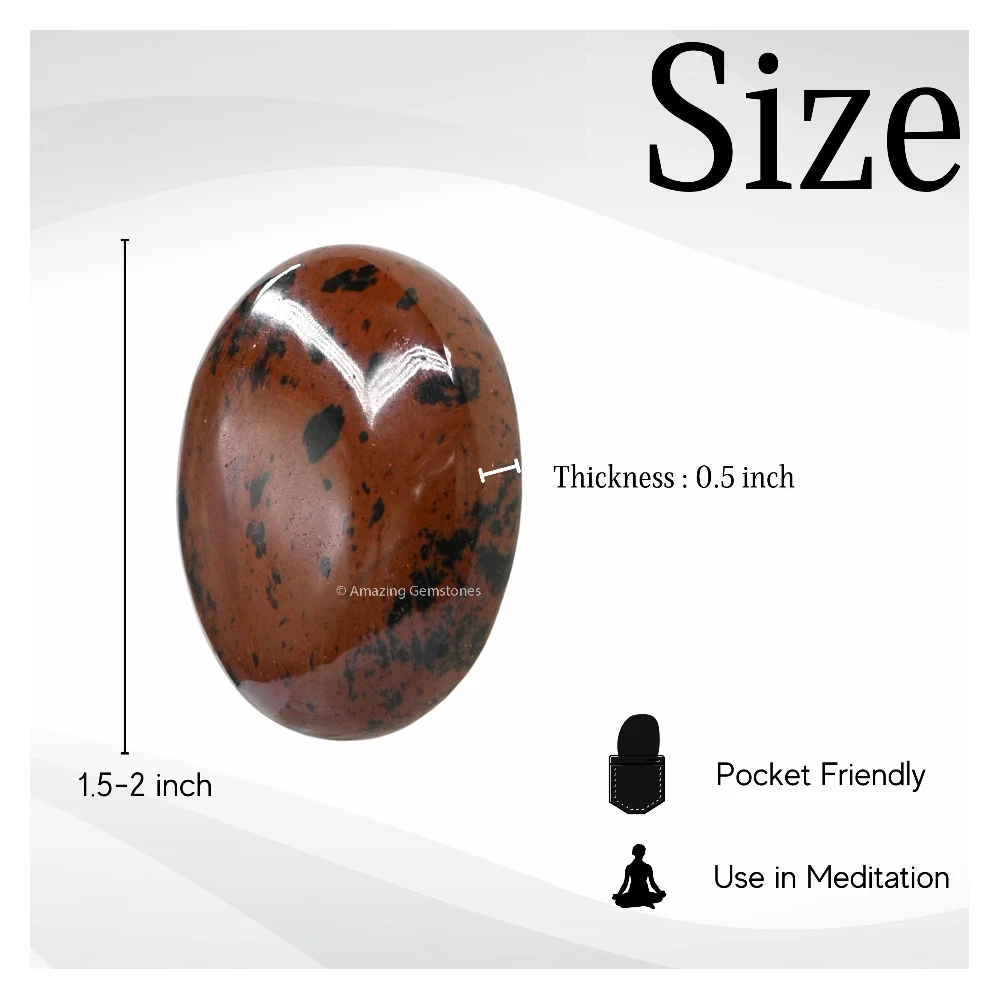 Mahogany Obsidian Palm Stone
