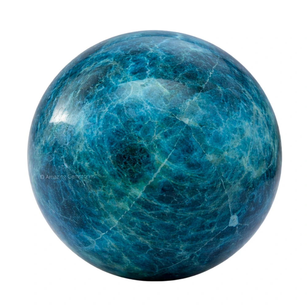Blue Apatite Sphere