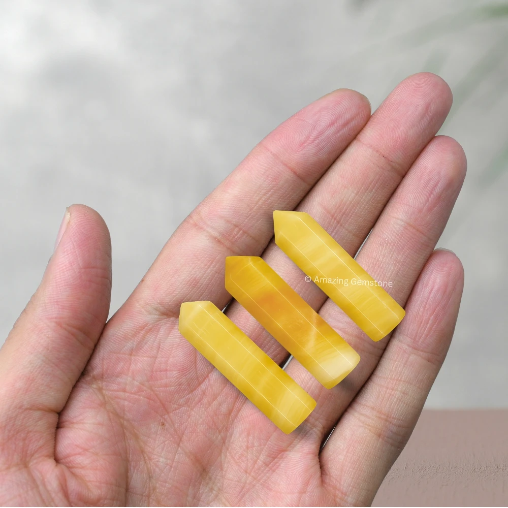 Yellow Calcite Pencil Points (Set of 3)