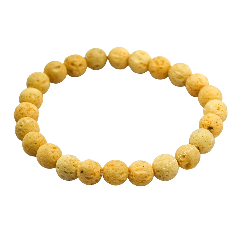 Cream Lava Bracelet (Strechable)