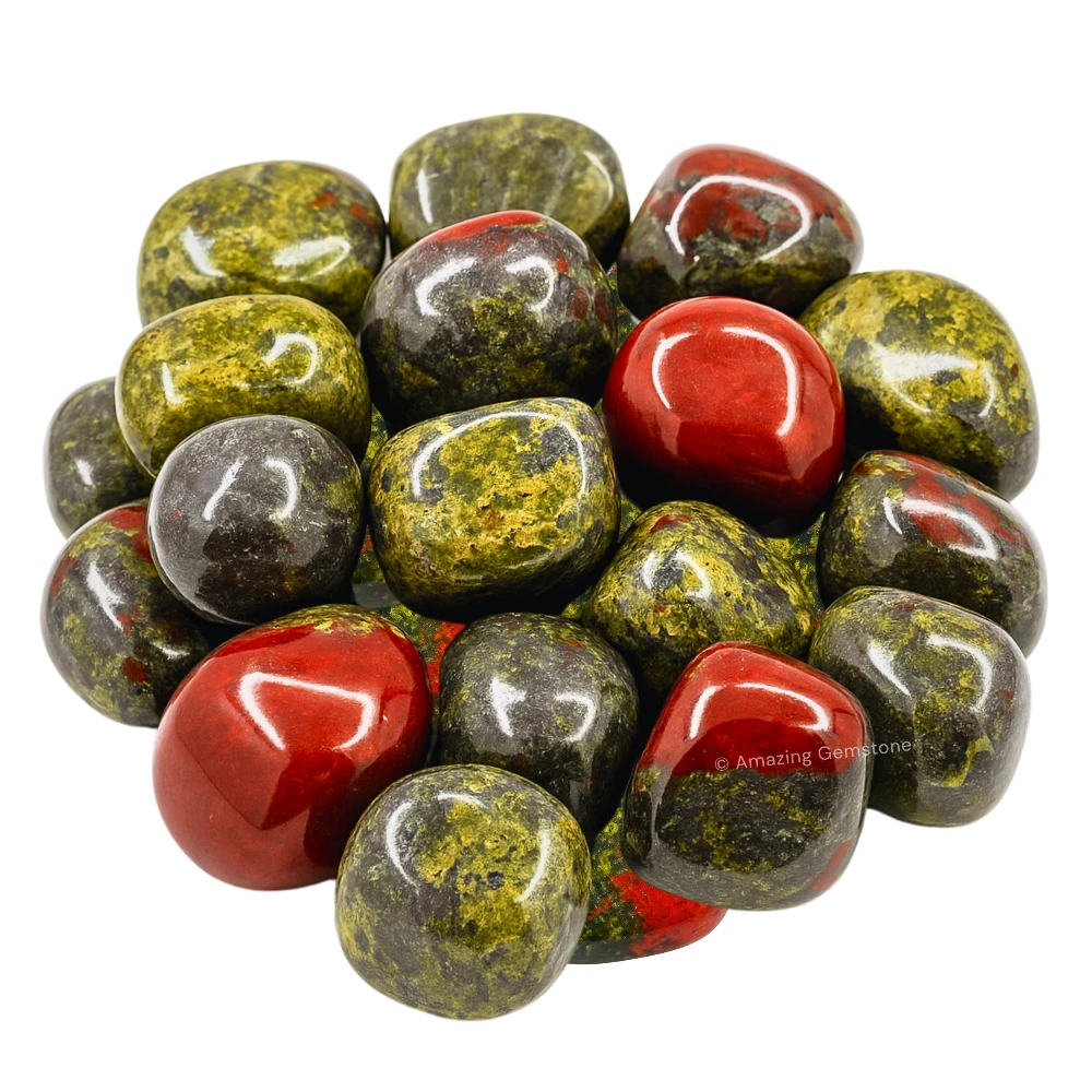 Tumbled Dragon Bloodstone Stone Crystals (1000+ Carats)