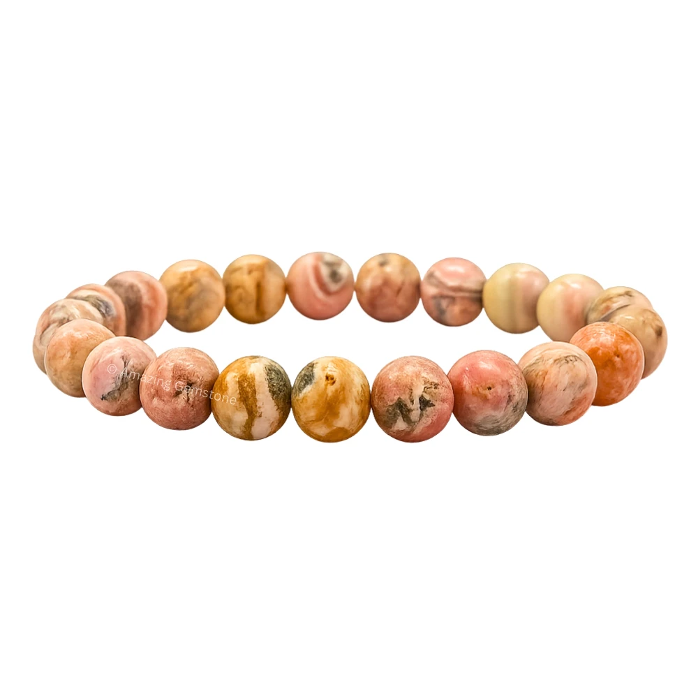 Rhodochrosite Bracelet (Strechable)