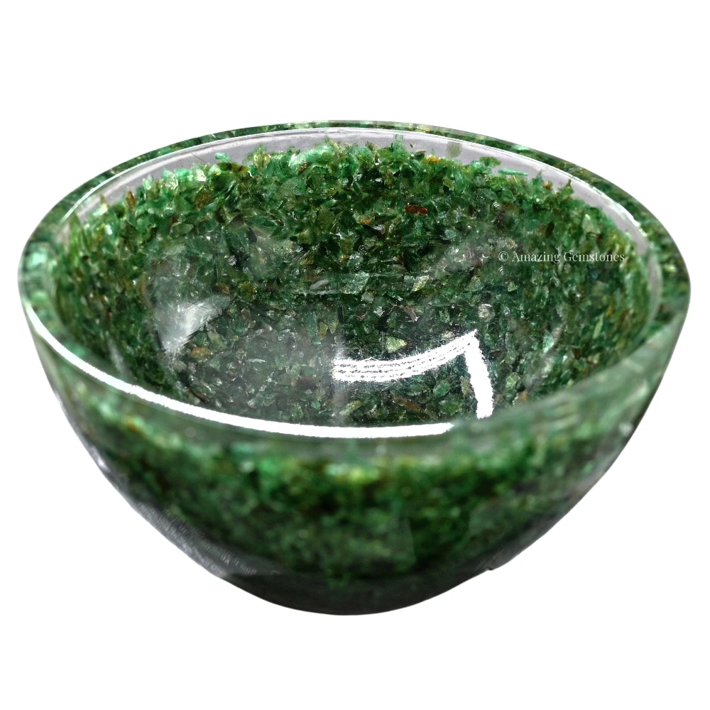 Green Aventurine Crystal Orgone Bowl (4 Inch)