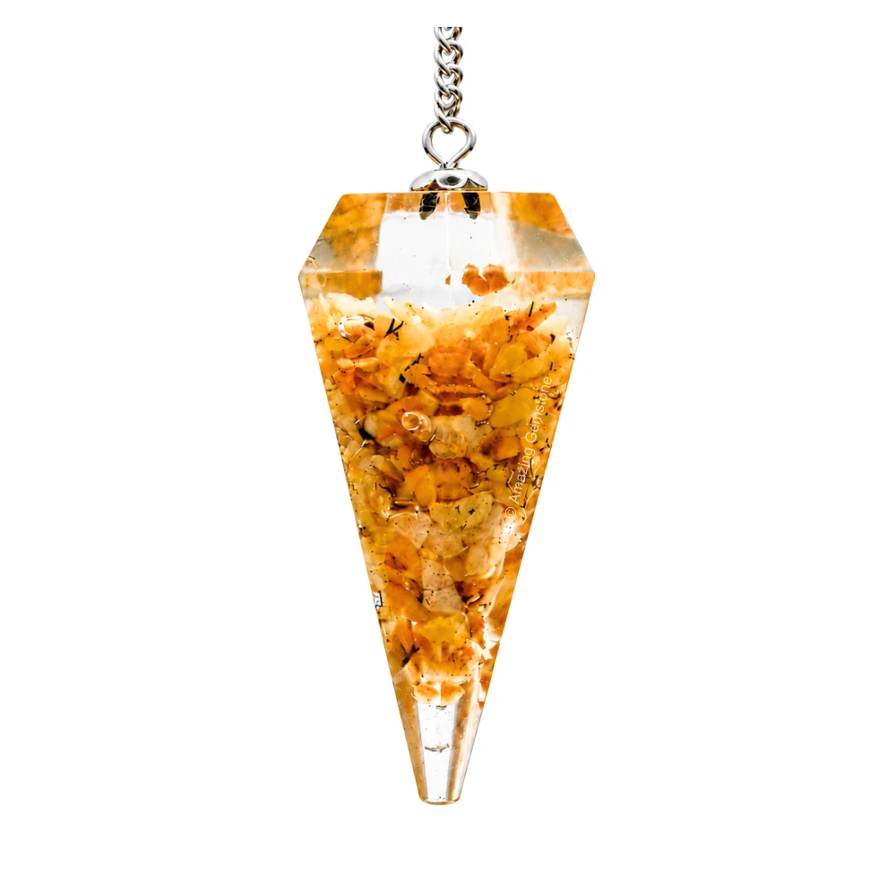 Yellow Jasper Orgone Pendulum