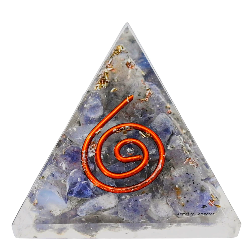 Iolite Orgone Pyramid - Mini