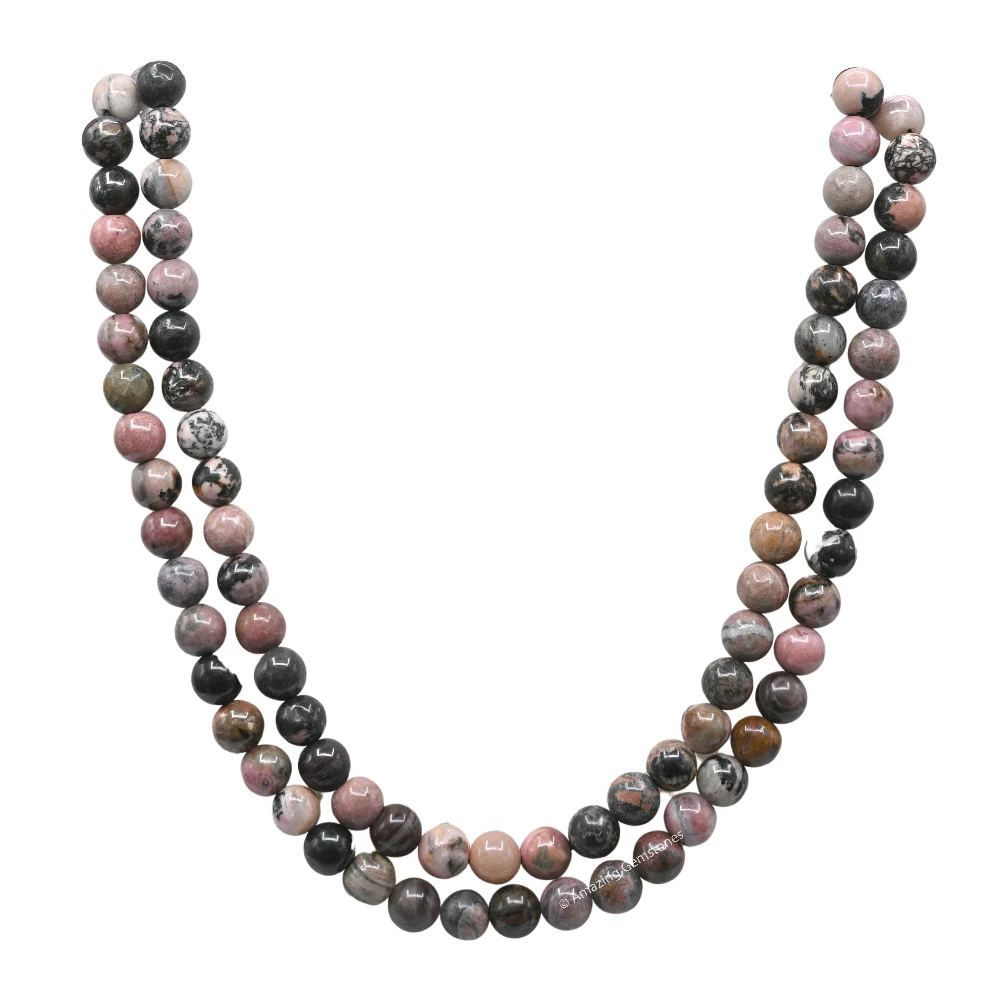 Rhodonite Mala (Without Knot)