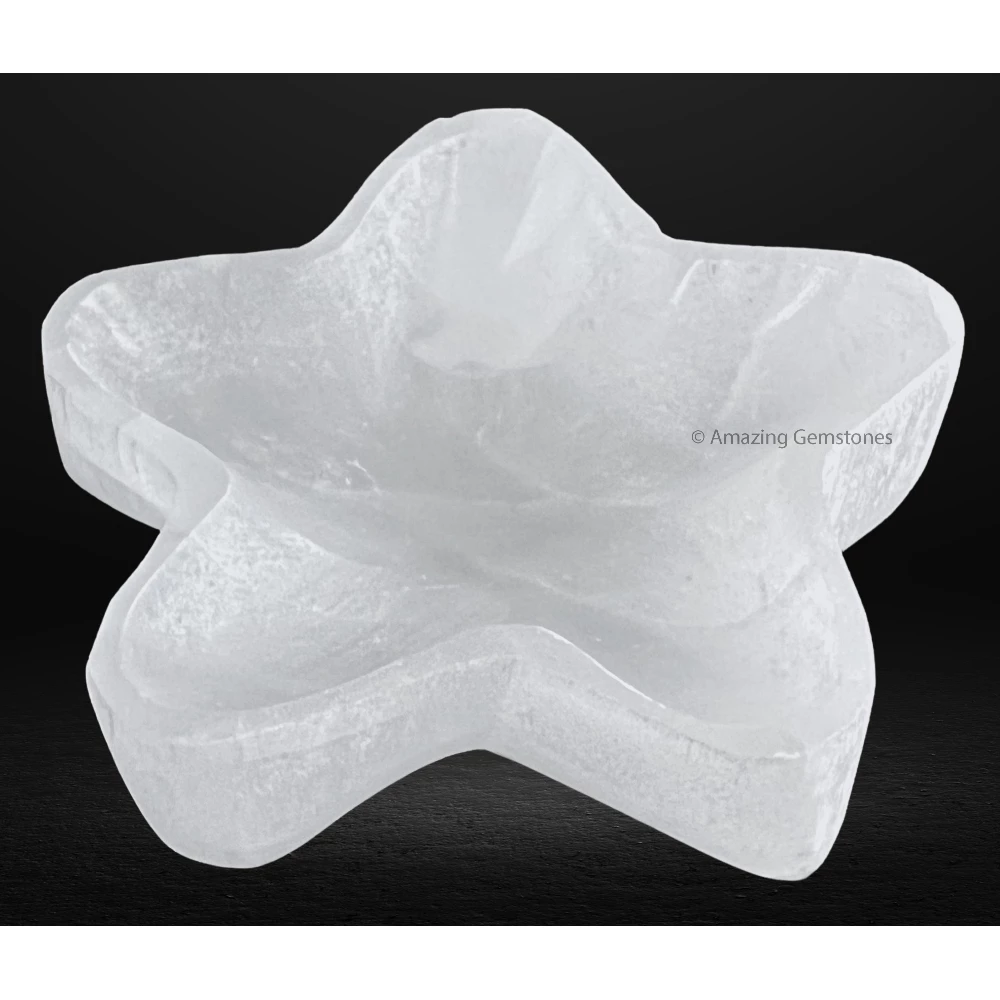 Selenite Charging Bowl for Crystals - Star
