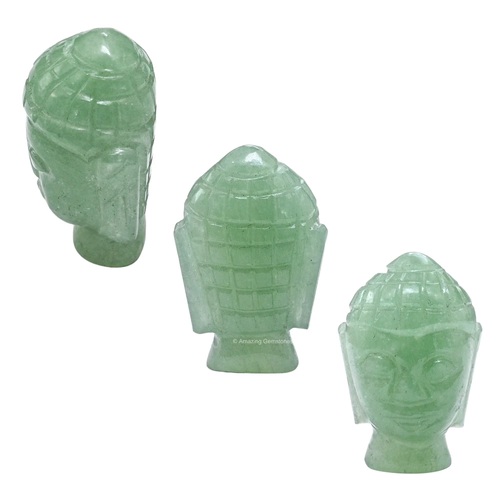 Light Green Aventurine Buddha Head