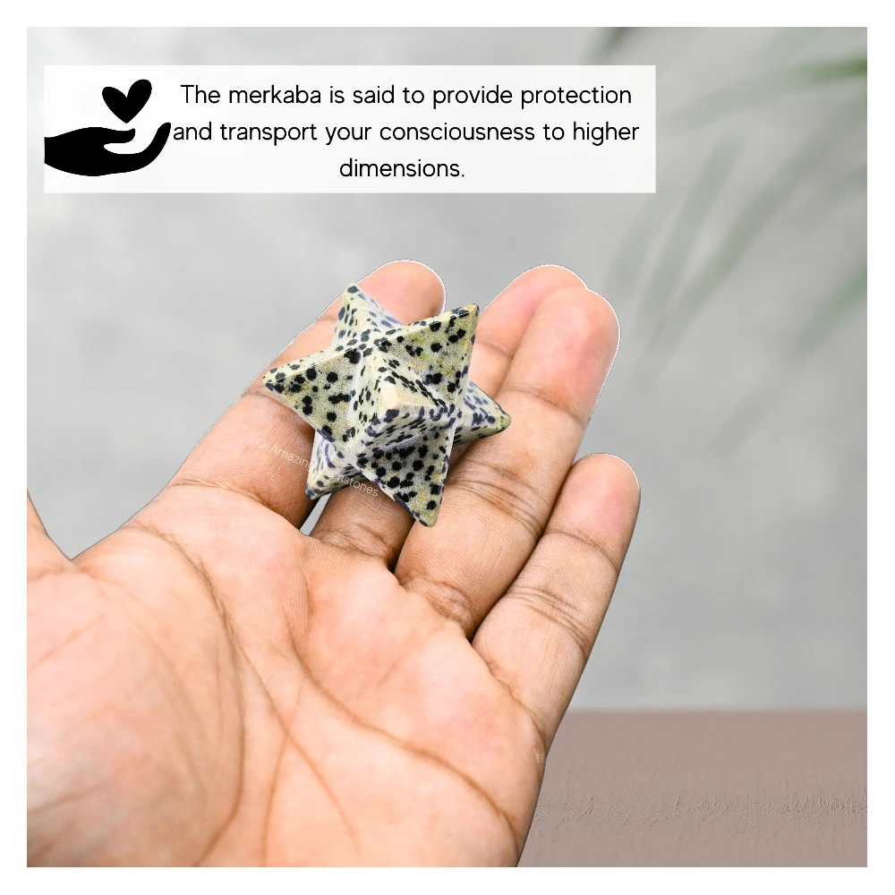 Dalmatian Jasper Merkaba (20-25 mm)