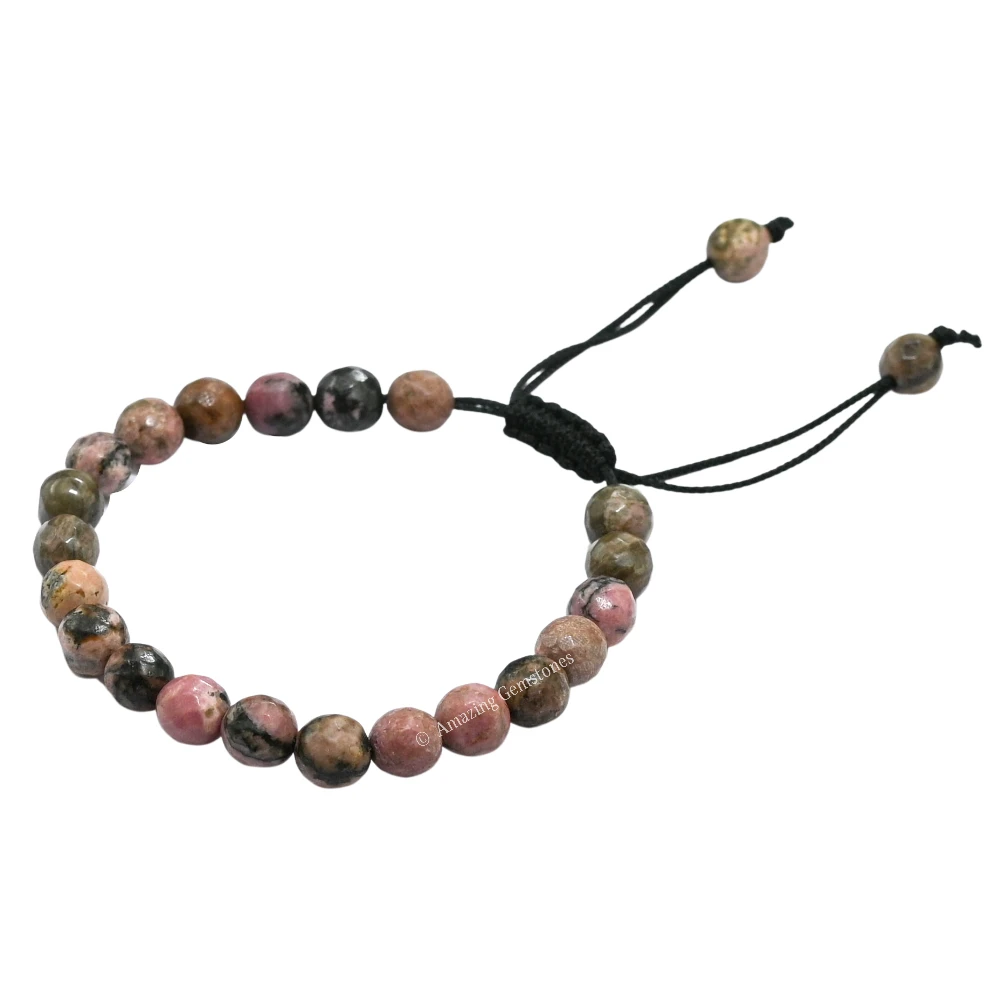 Rhodonite Bracelet (Faceted-Adjustable)