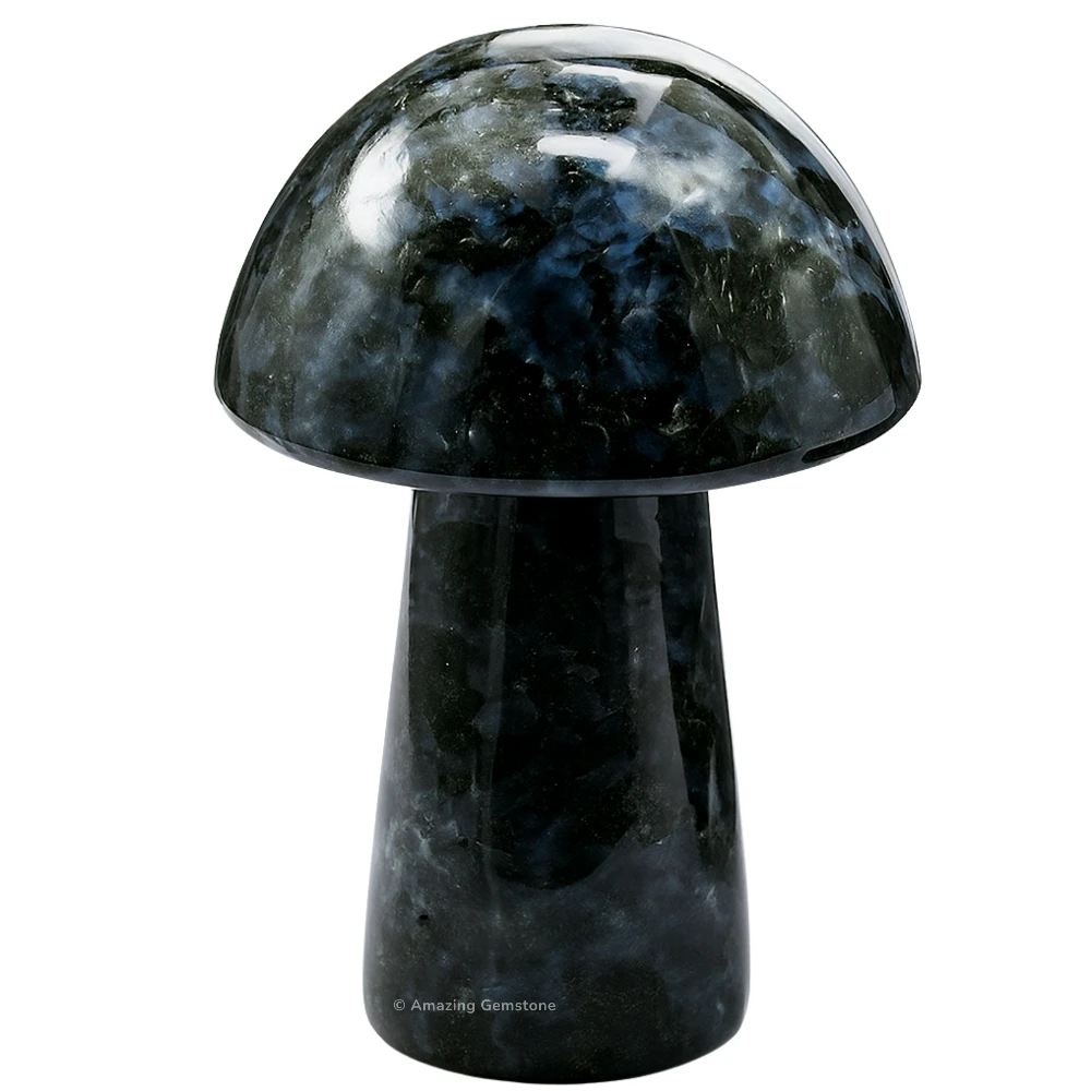 Indigo Gabbro Crystal Mushroom