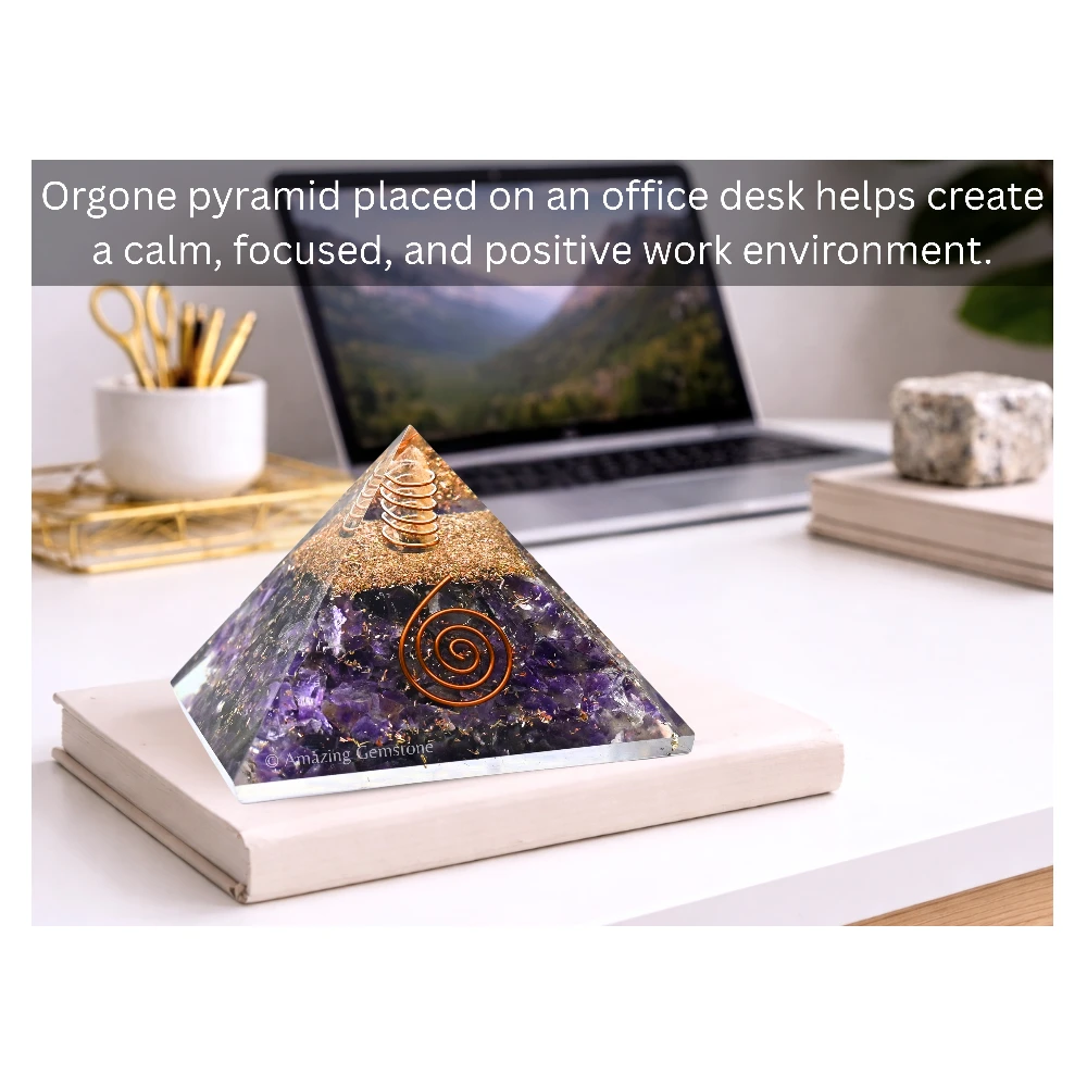 Amethyst Orgone Pyramid