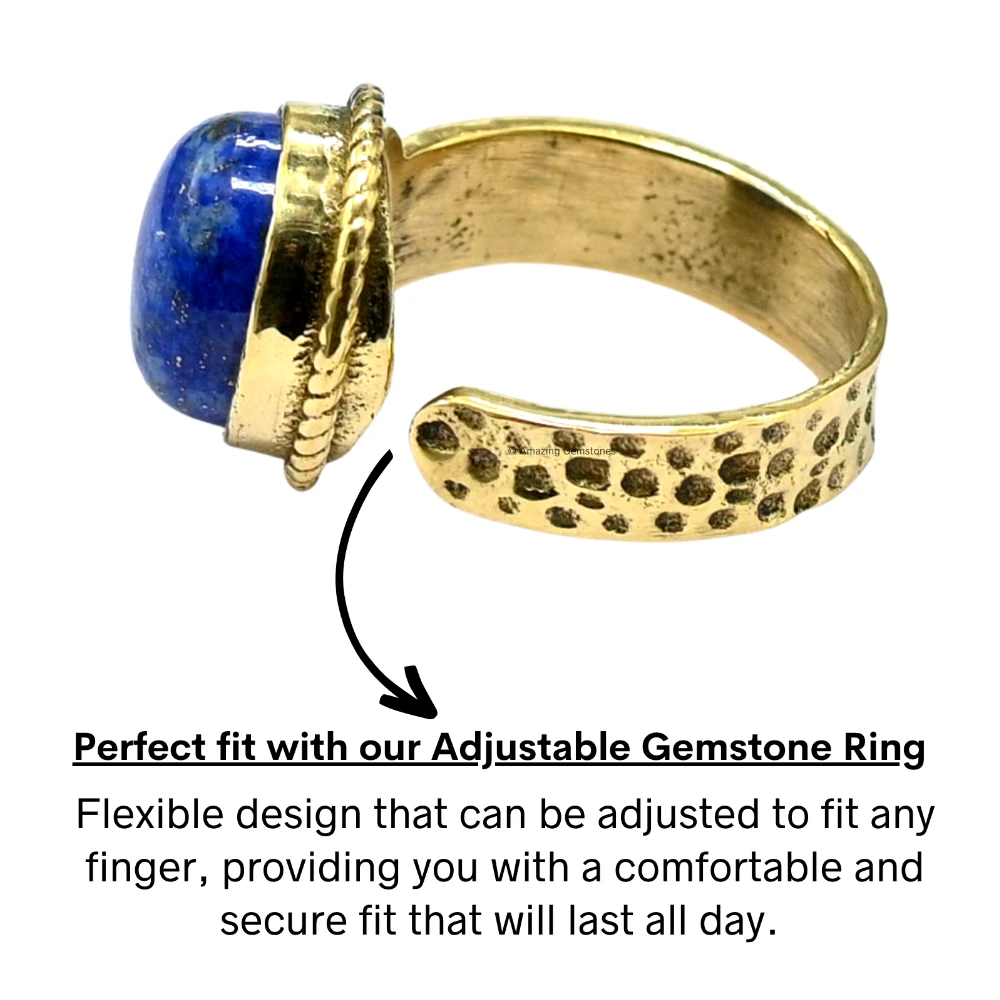 Lapis Lazuli Crystal Ring (Gold)