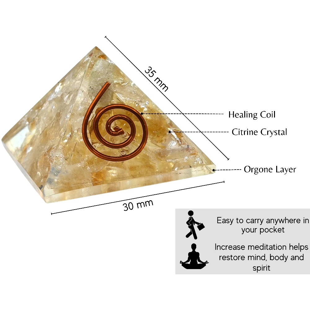 Citrine Orgone Pyramid - Mini
