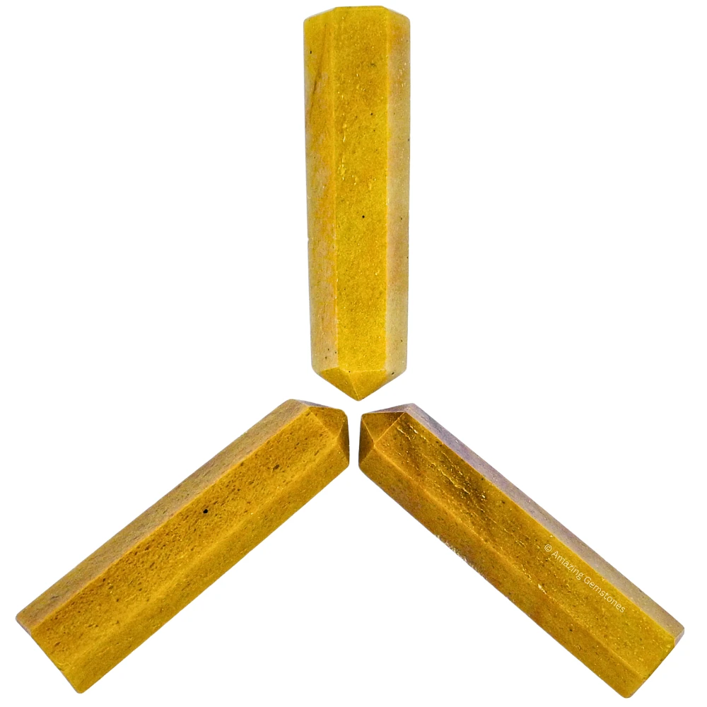 Yellow Jasper Pencil Points (Set of 50)