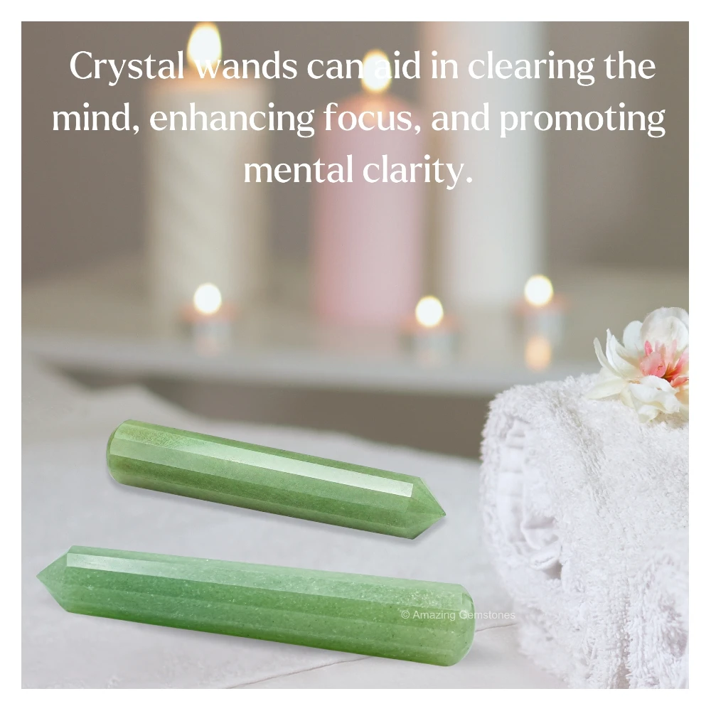 Light Green Aventurine Wand (Faceted)
