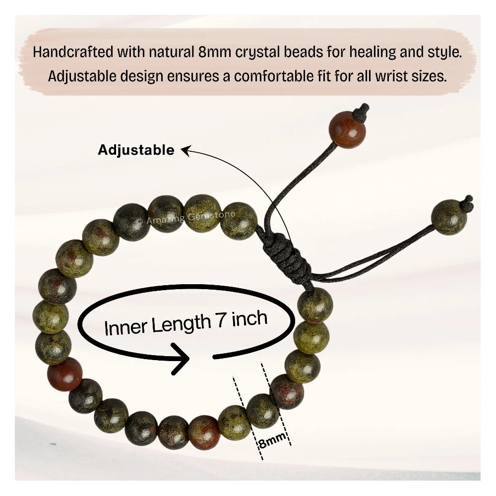 Dragon Bloodstone Bracelet (Adjustable)