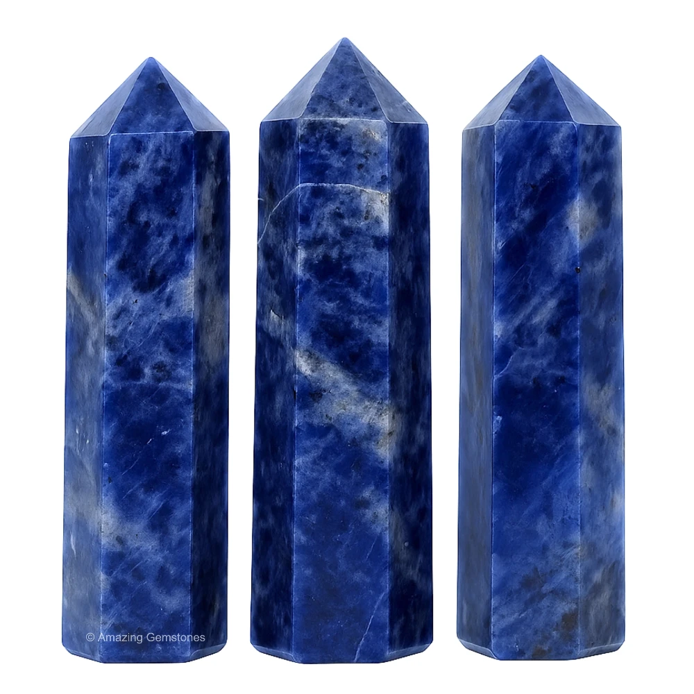Sodalite Pencil Points (Set of 3)