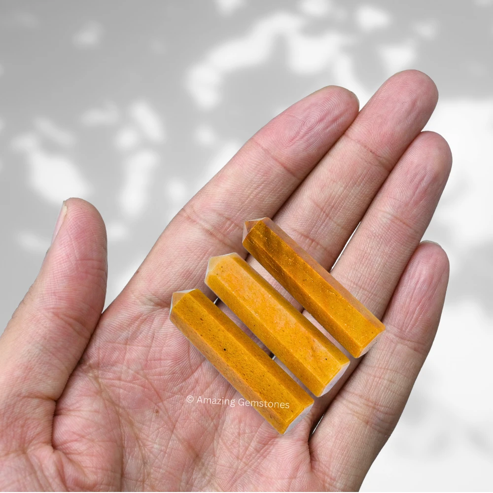 Yellow Jasper Pencil Points (Set of 3)