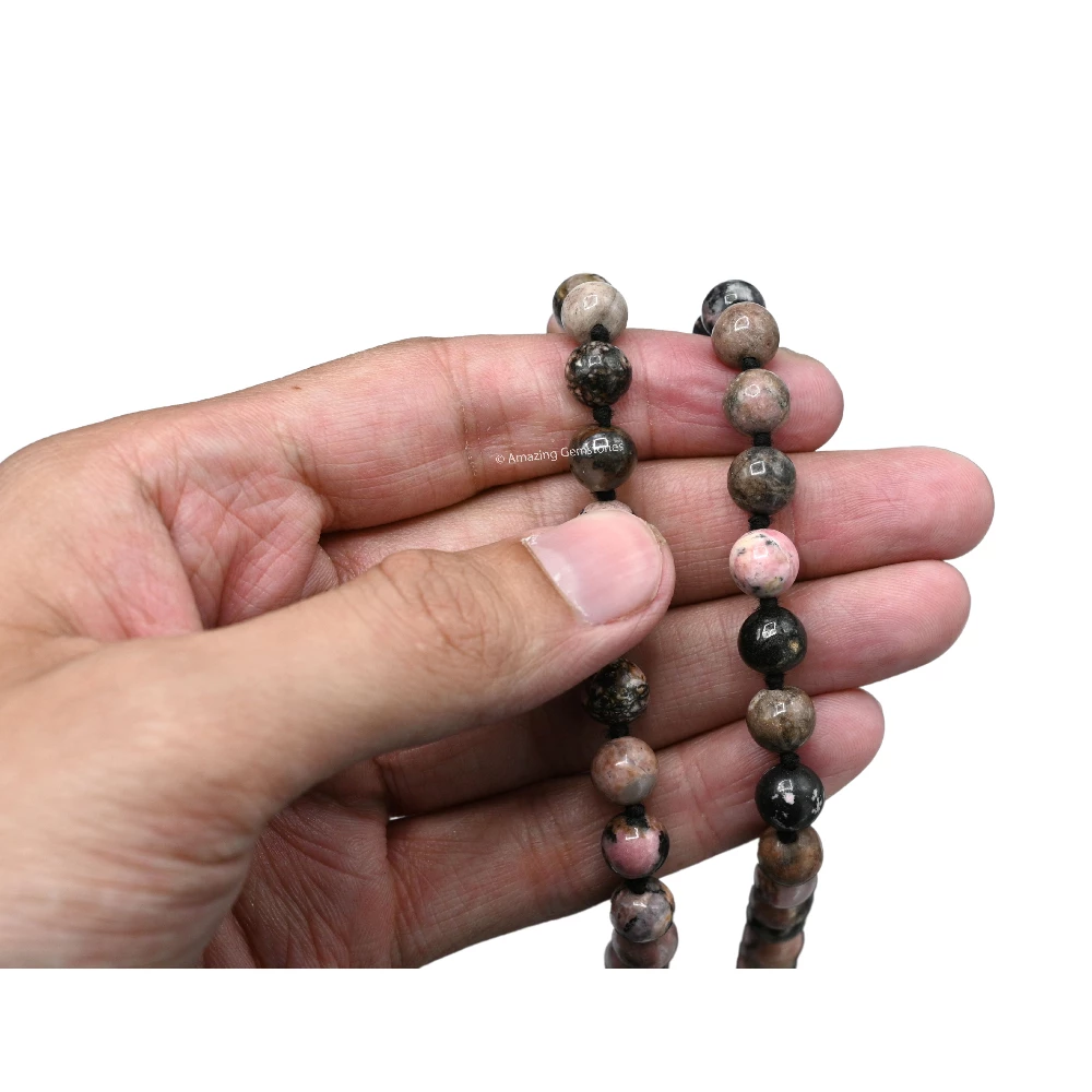 Rhodonite Mala (Hand Knotted)