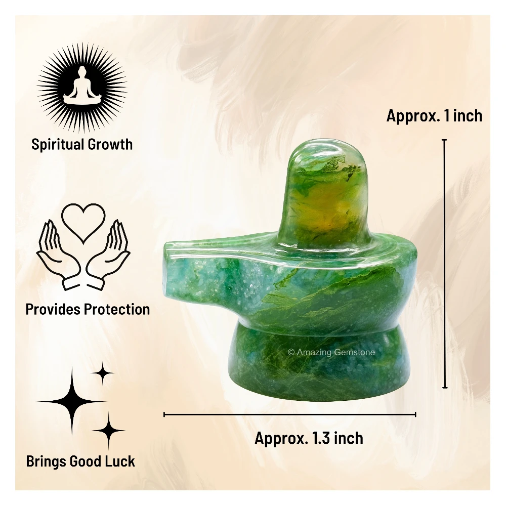 Moss Agate Shivling