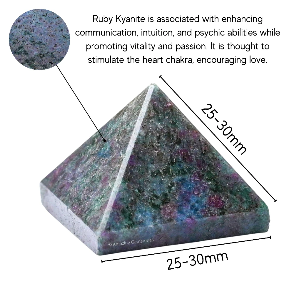 Ruby Kyanite Pyramid (1 Inch)