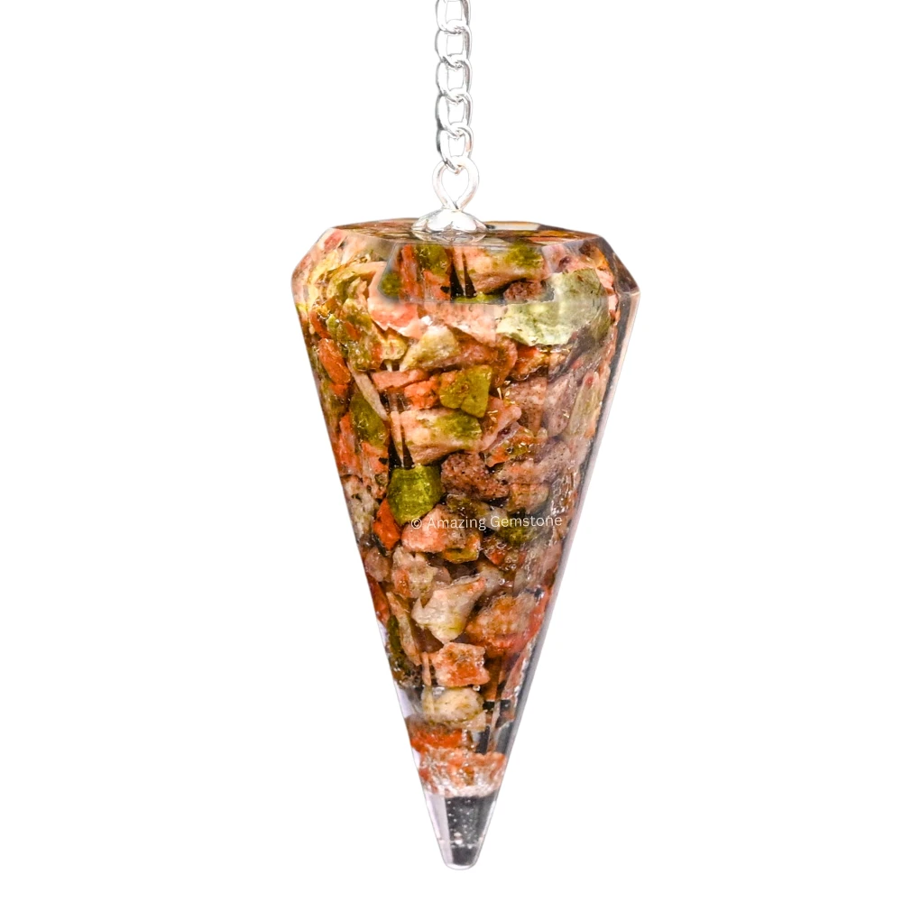 Unakite Orgone Pendulum