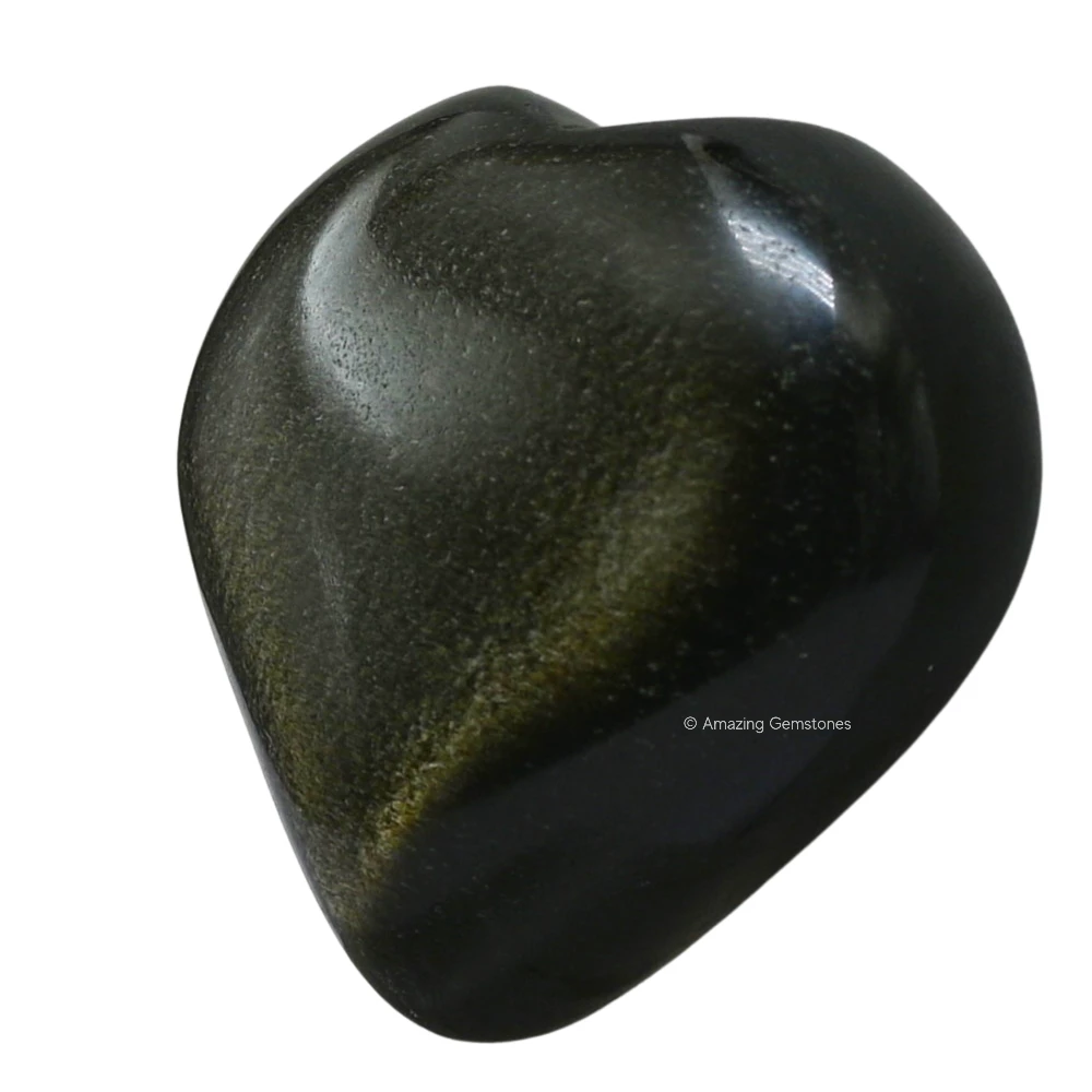 Golden Sheen Obsidian Heart