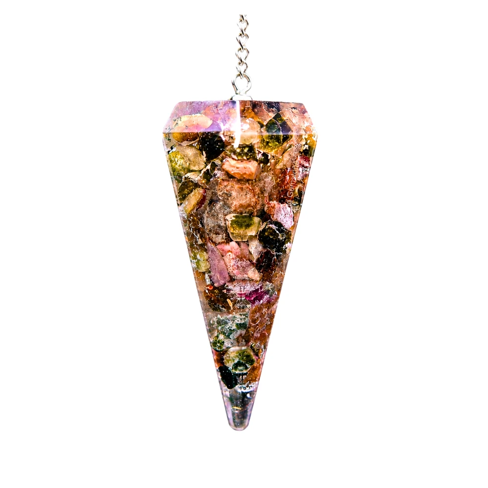 Multi Tourmaline Orgone Pendulum